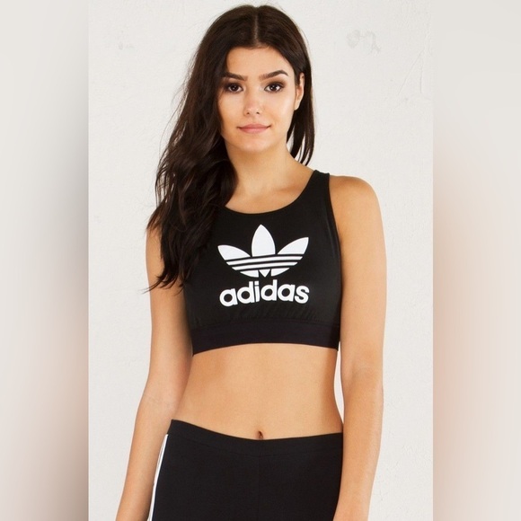 Adidas Originals Women's Trefoil Top/Bra - Picture 1 of 10